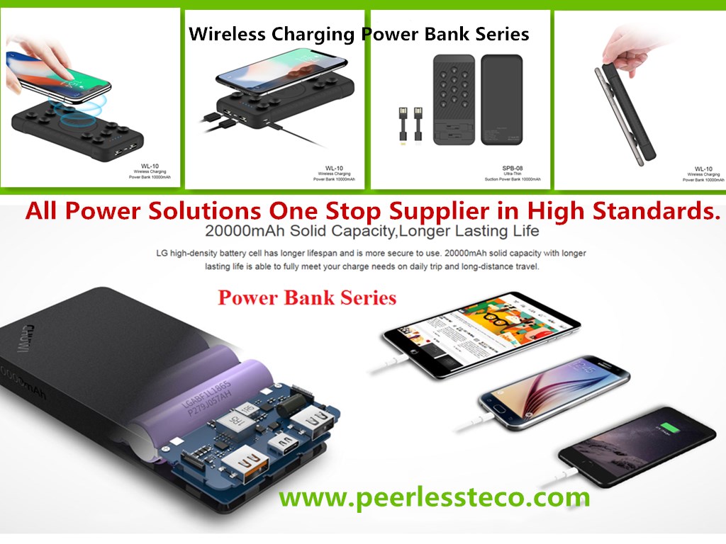 P.T.C. Power Banks and Wireless Charging Power Banks